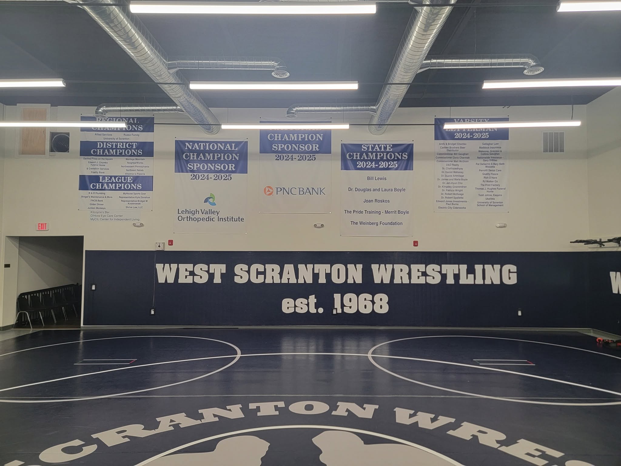 Wrestling room - wide angle